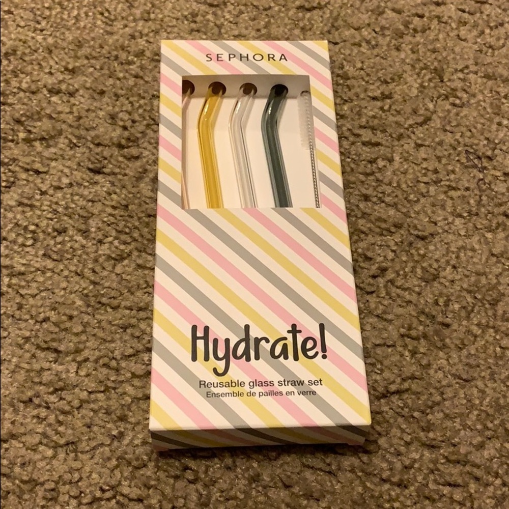 Reusable Glass Straw Set